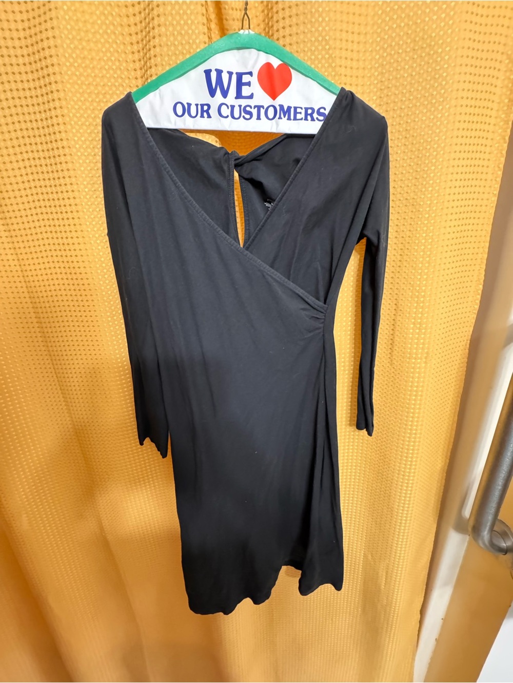 Patagonia Black Long-Sleeve Wrap Dress